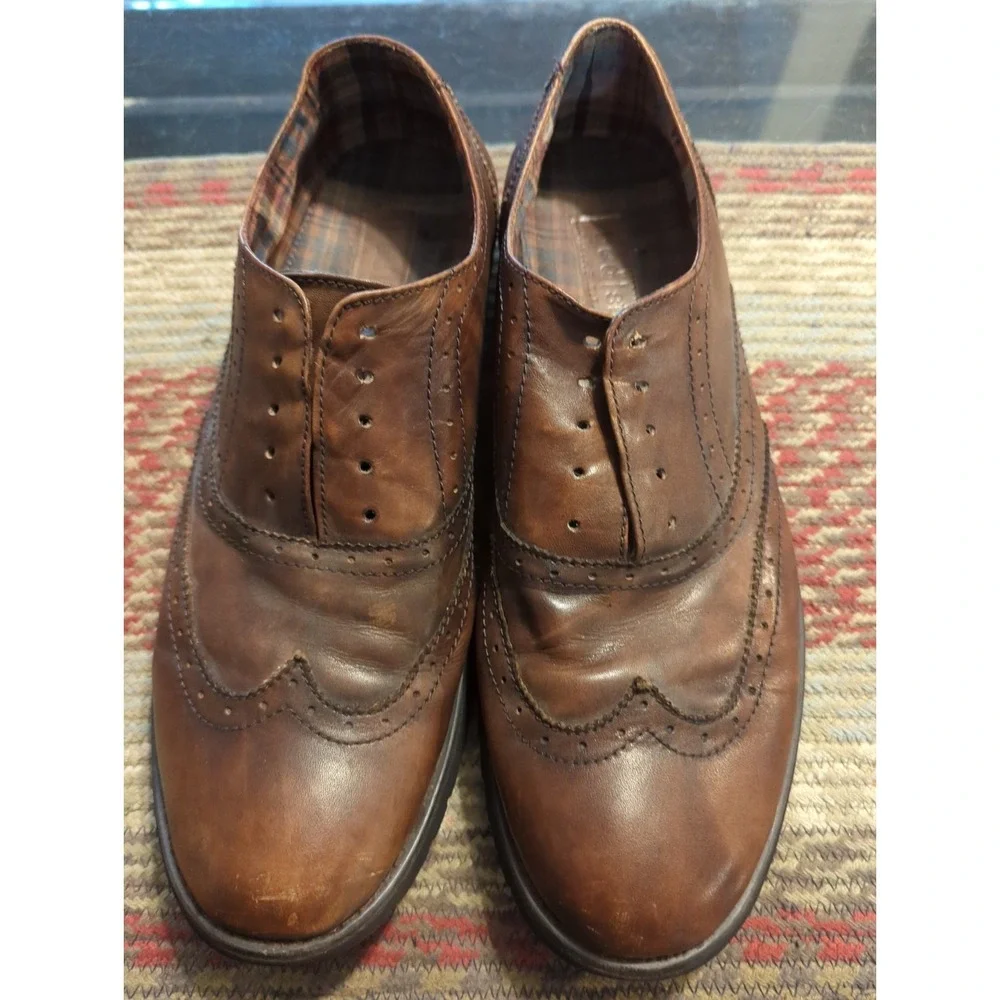 Bed‎ Stu Men's Shoes Size 9.5 Brown Leather Wing Tip Oxfords Comfort Shoes